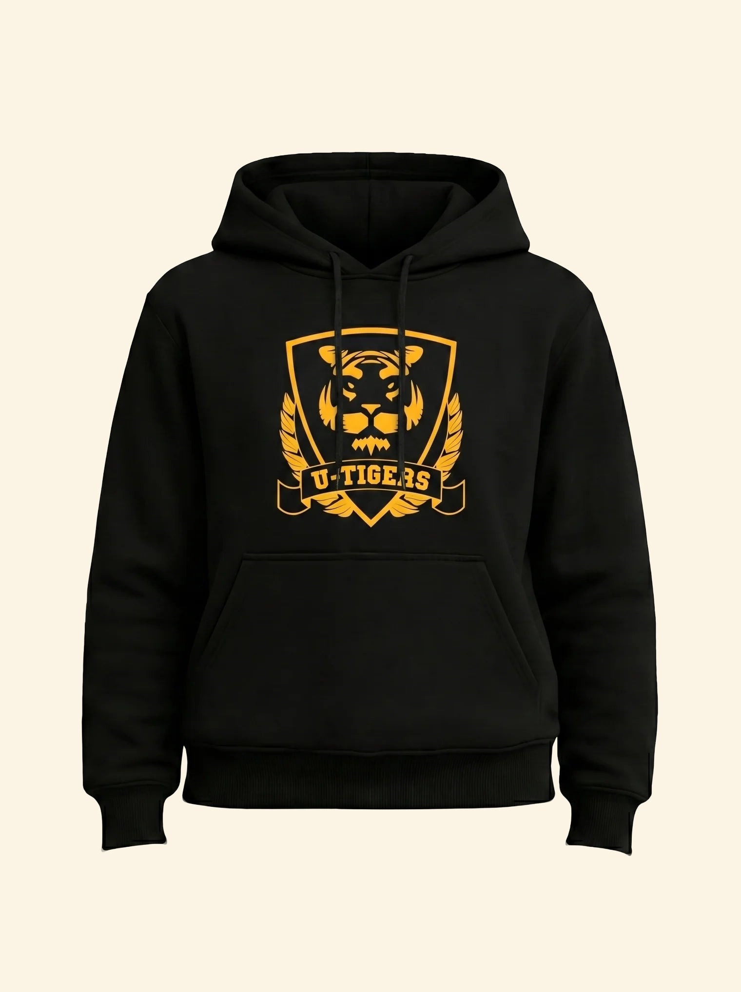 Tigers Club Logo Baskılı Kapüşonlu Sweatshirt