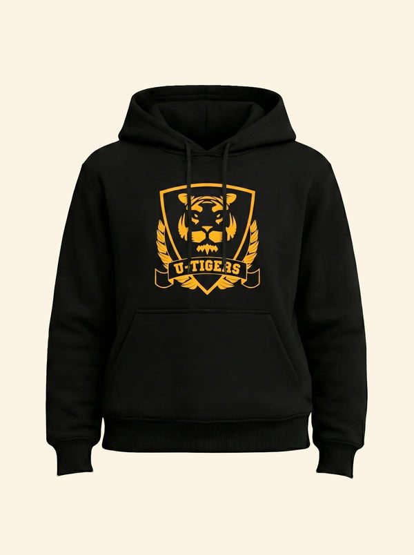 Tigers Club Logo Baskılı Kapüşonlu Sweatshirt