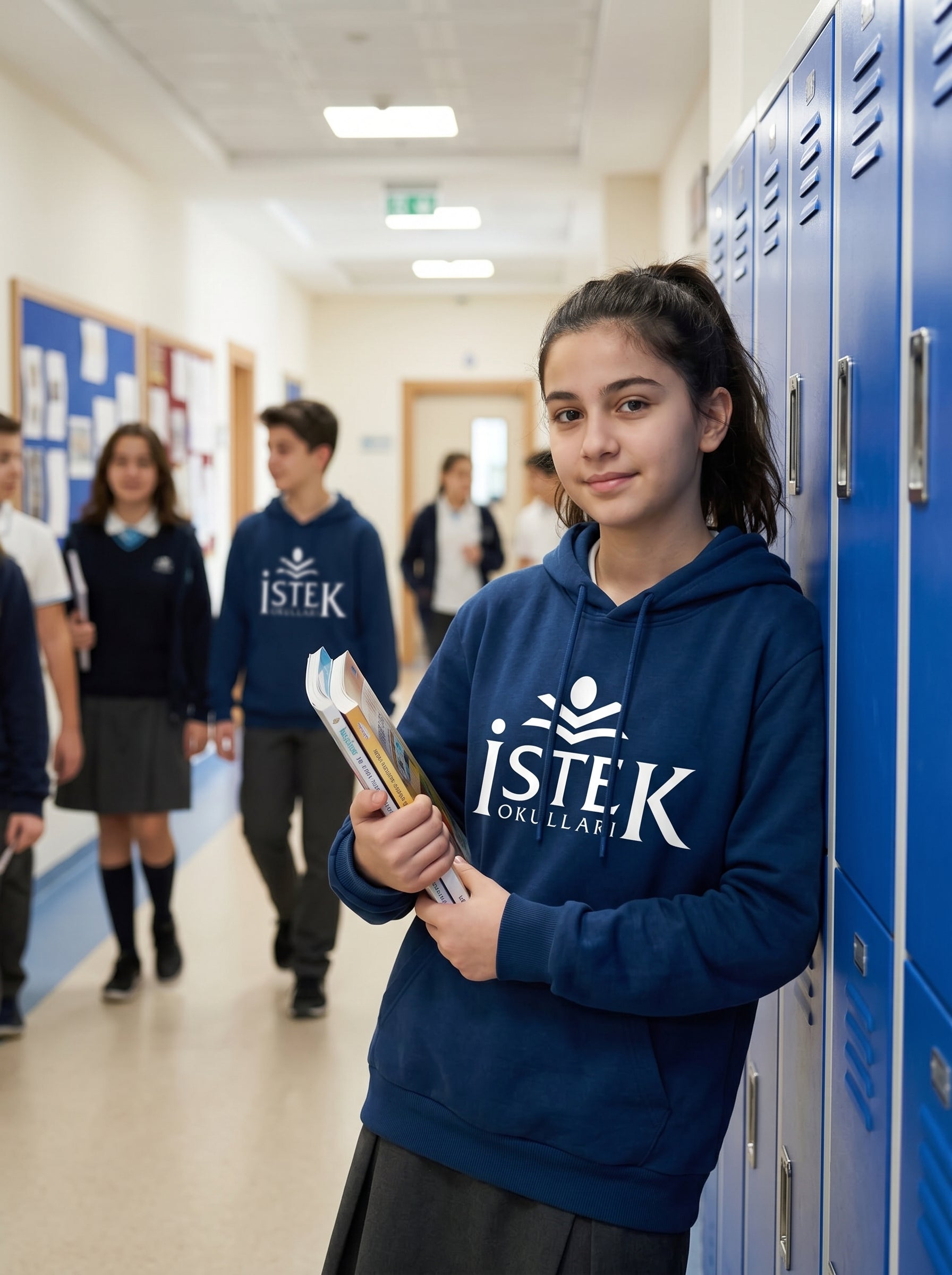 İstek Okulları Logo Baskılı Kapüşonlu Sweatshirt