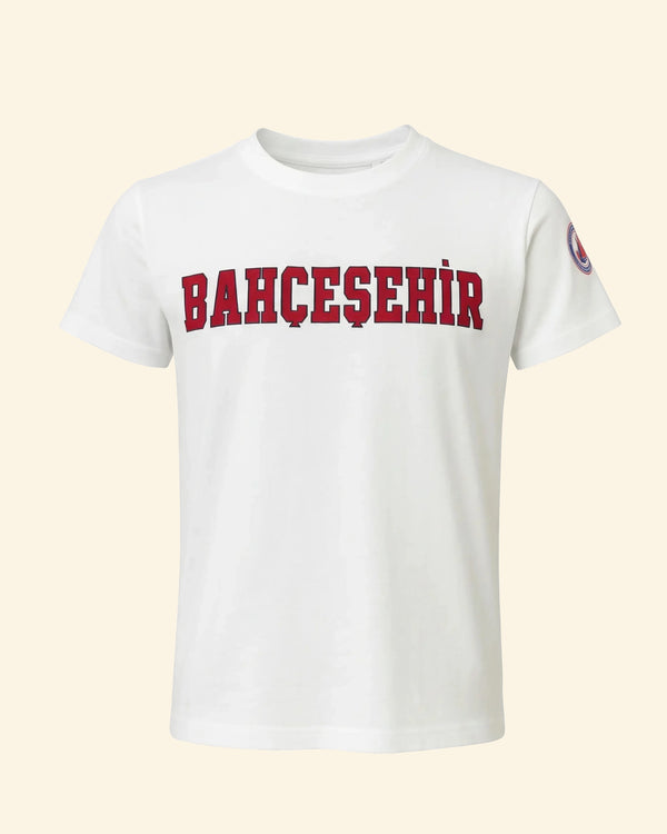 Bahçeşehir Kırmızı Logolu Beyaz T-Shirt