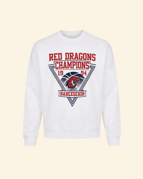 Bahçeşehir Red Dragons Beyaz Sweatshirt