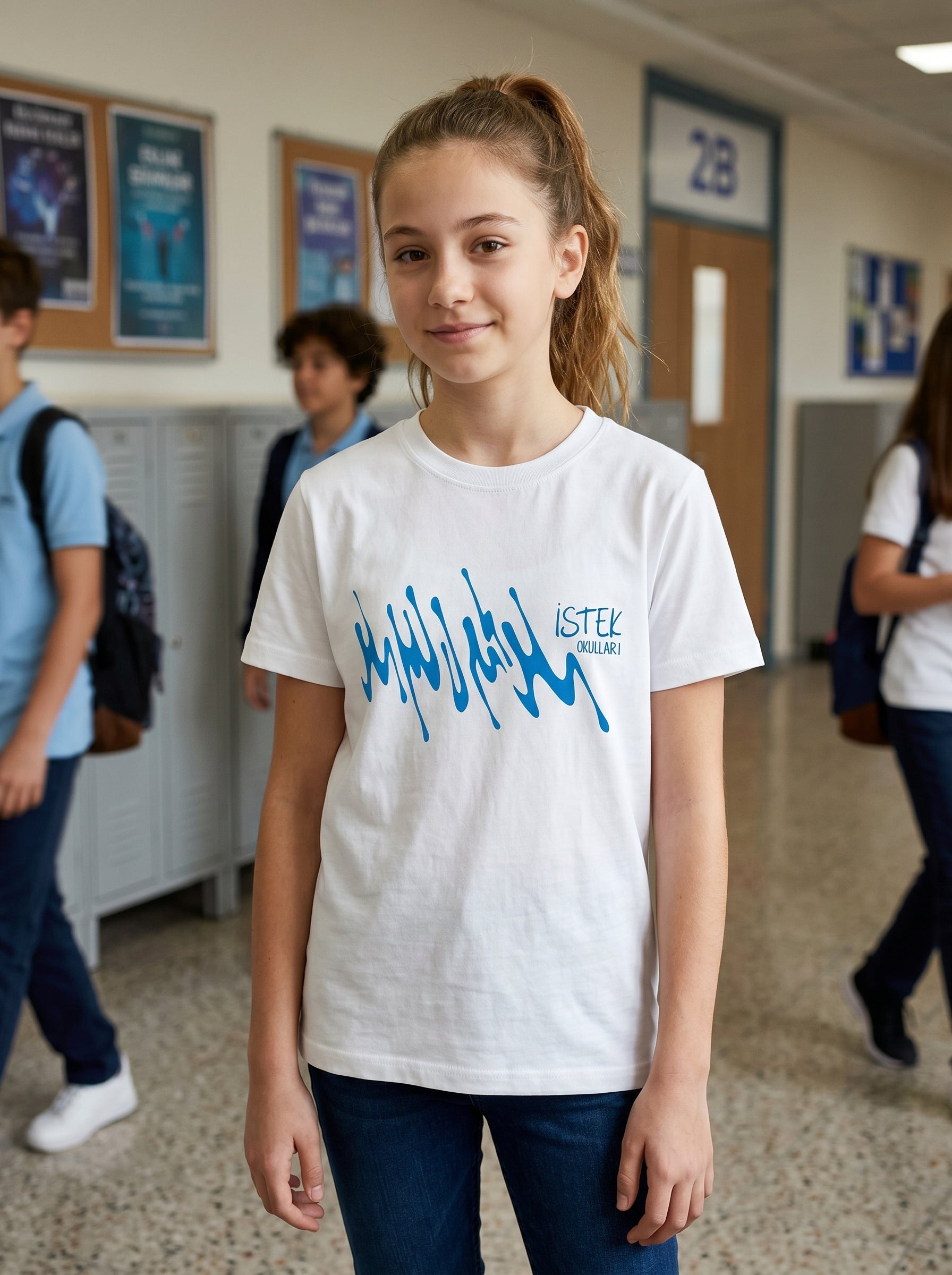 İstek Okulları Logo Baskılı Desenli T-Shirt