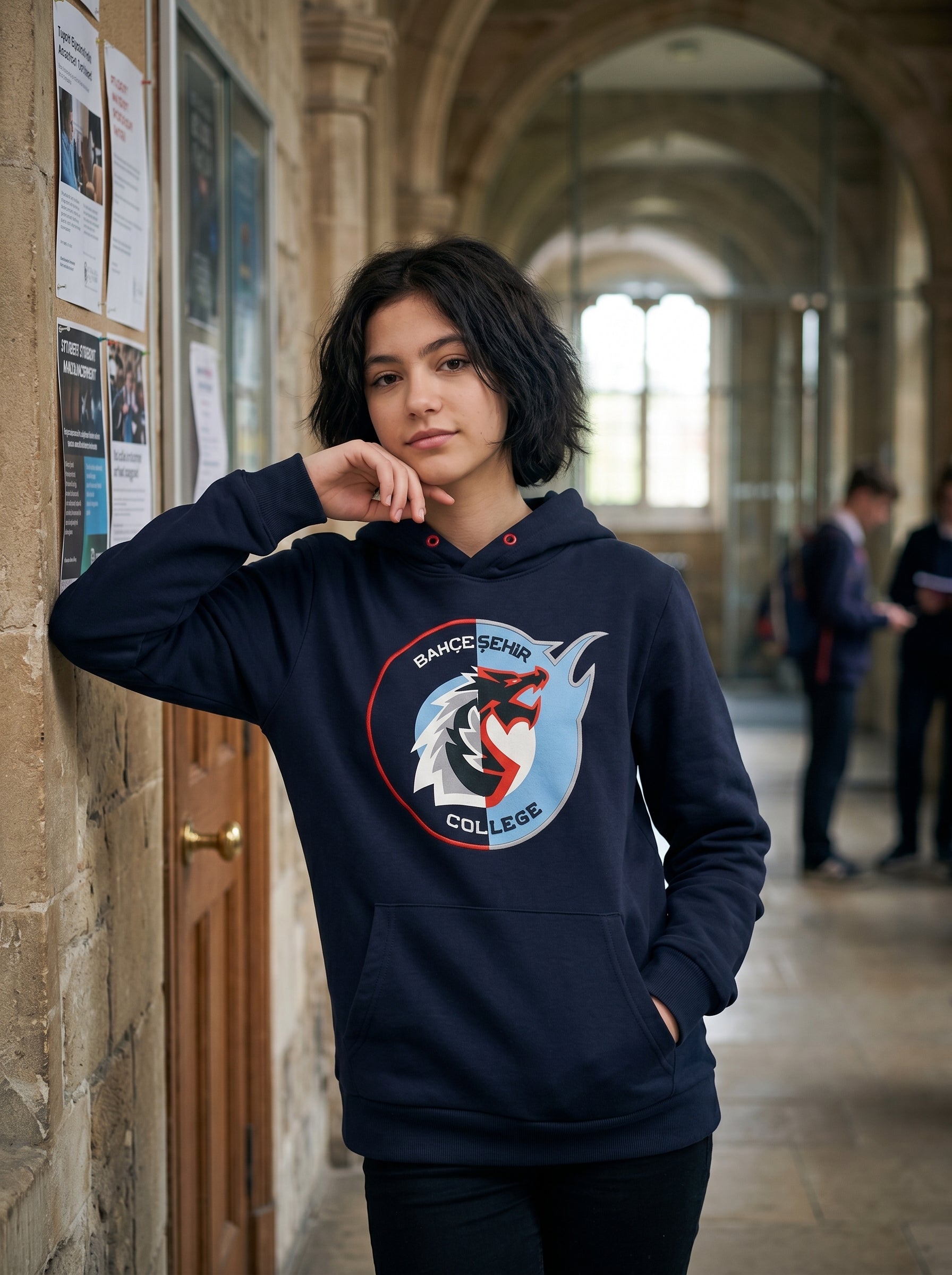 Bahçeşehir Red Dragons Lacivert Kapşonlu Sweatshirt