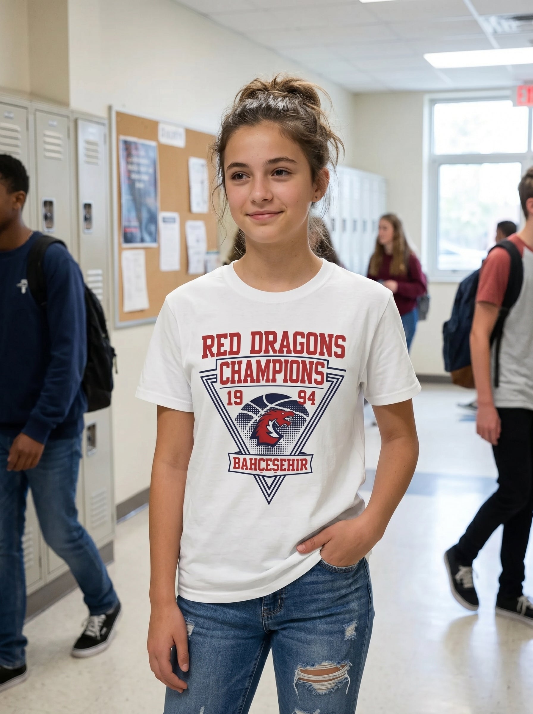 Bahçeşehir Red Dragons Beyaz T-Shirt