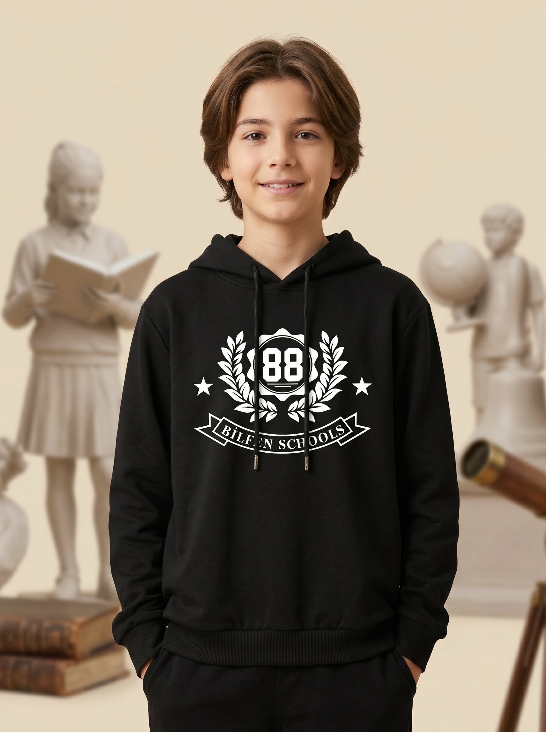 Bilfen Schools 88 Baskılı Kapüşonlu Sweatshirt