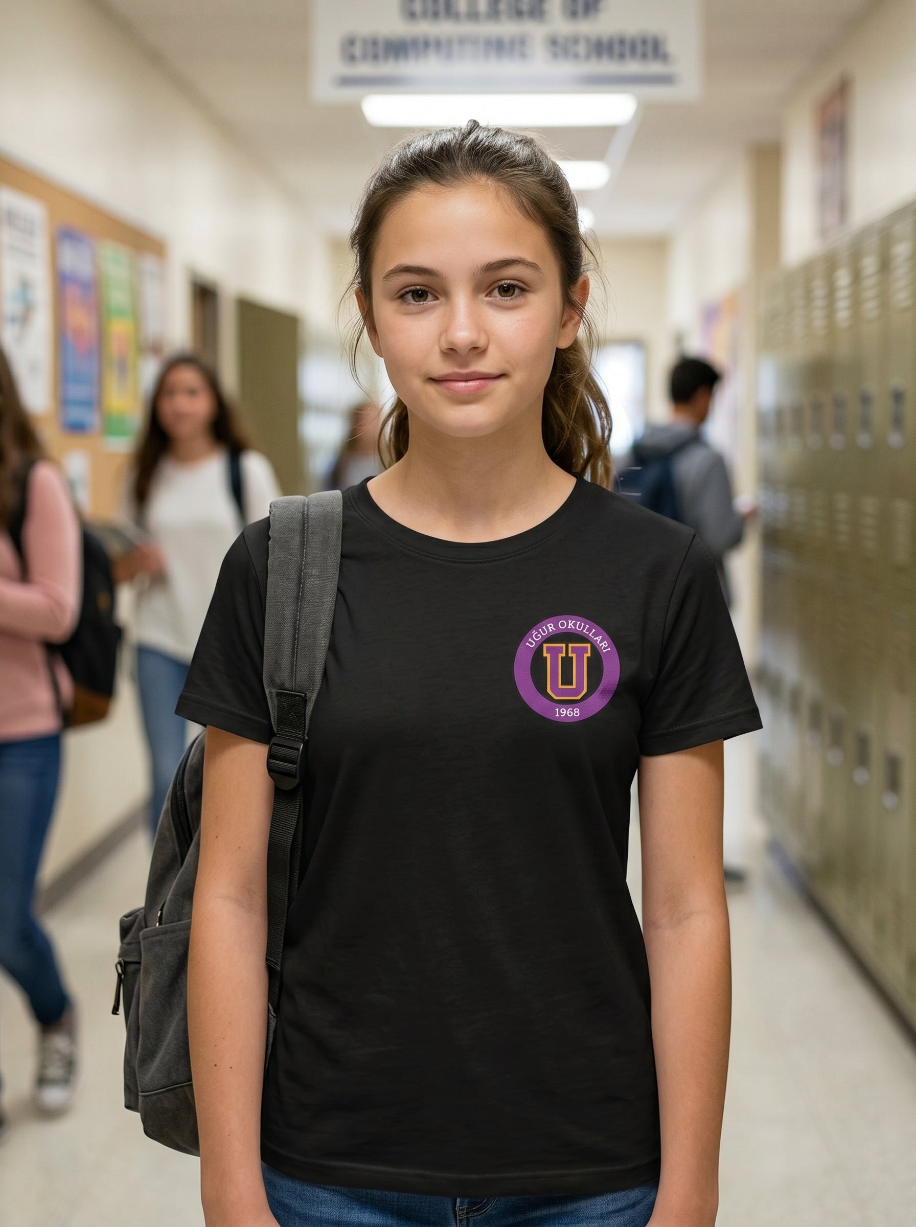 Uğur Okulları 1968 Logo Baskılı T-Shirt