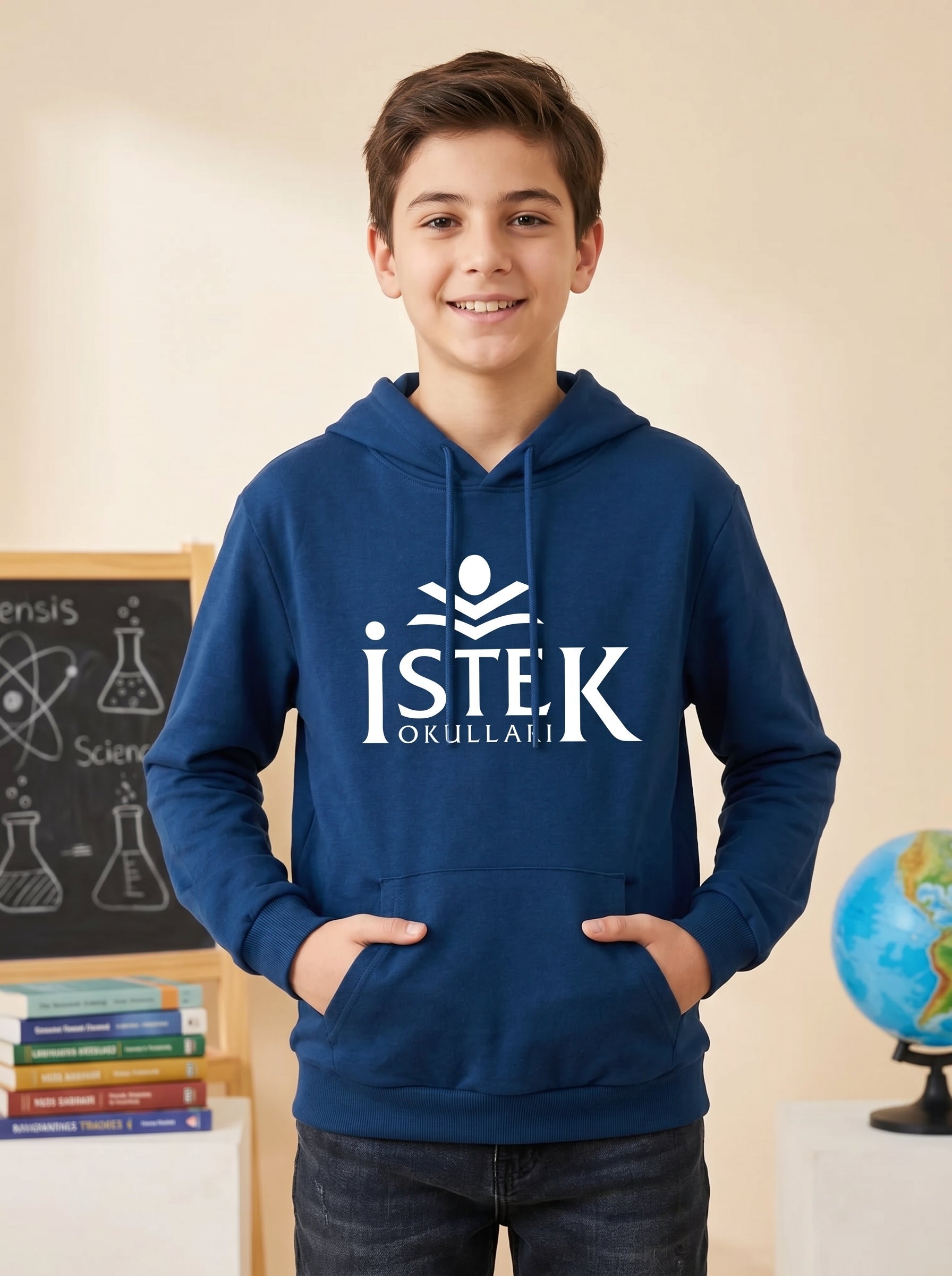 İstek Okulları Logo Baskılı Kapüşonlu Sweatshirt