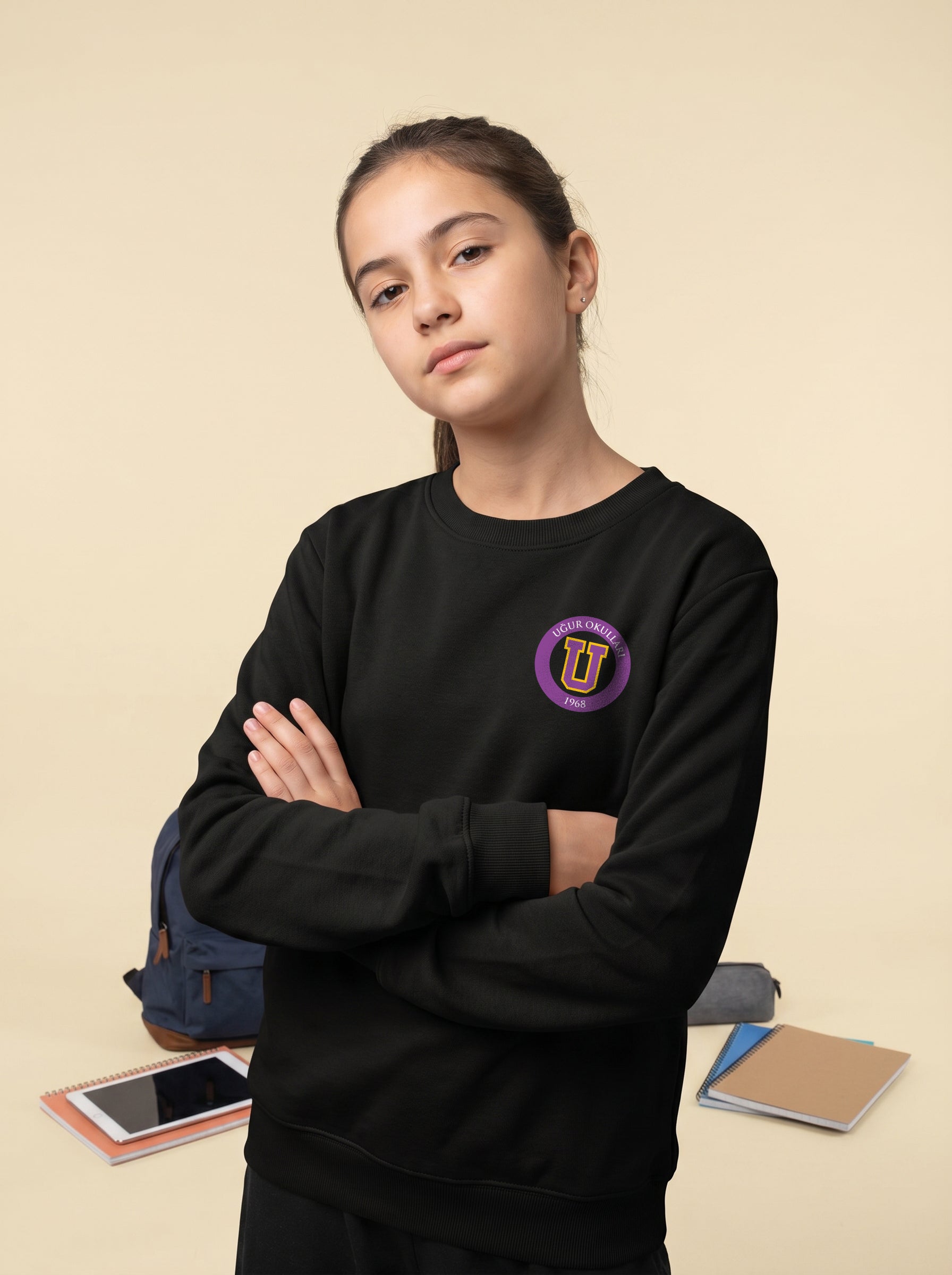 Uğur Okulları 1968 Logo Baskılı Sweatshirt