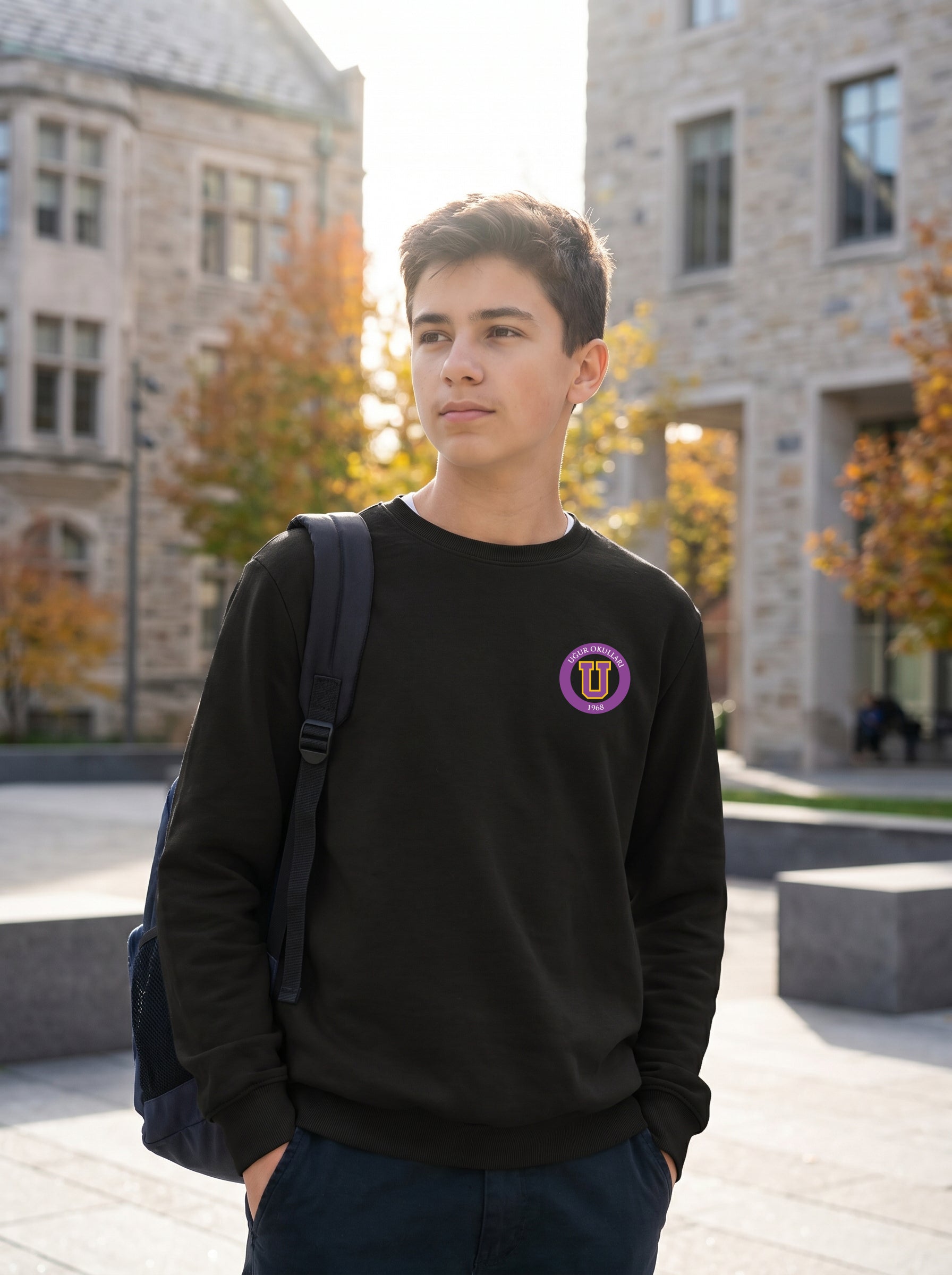 Uğur Okulları 1968 Logo Baskılı Sweatshirt