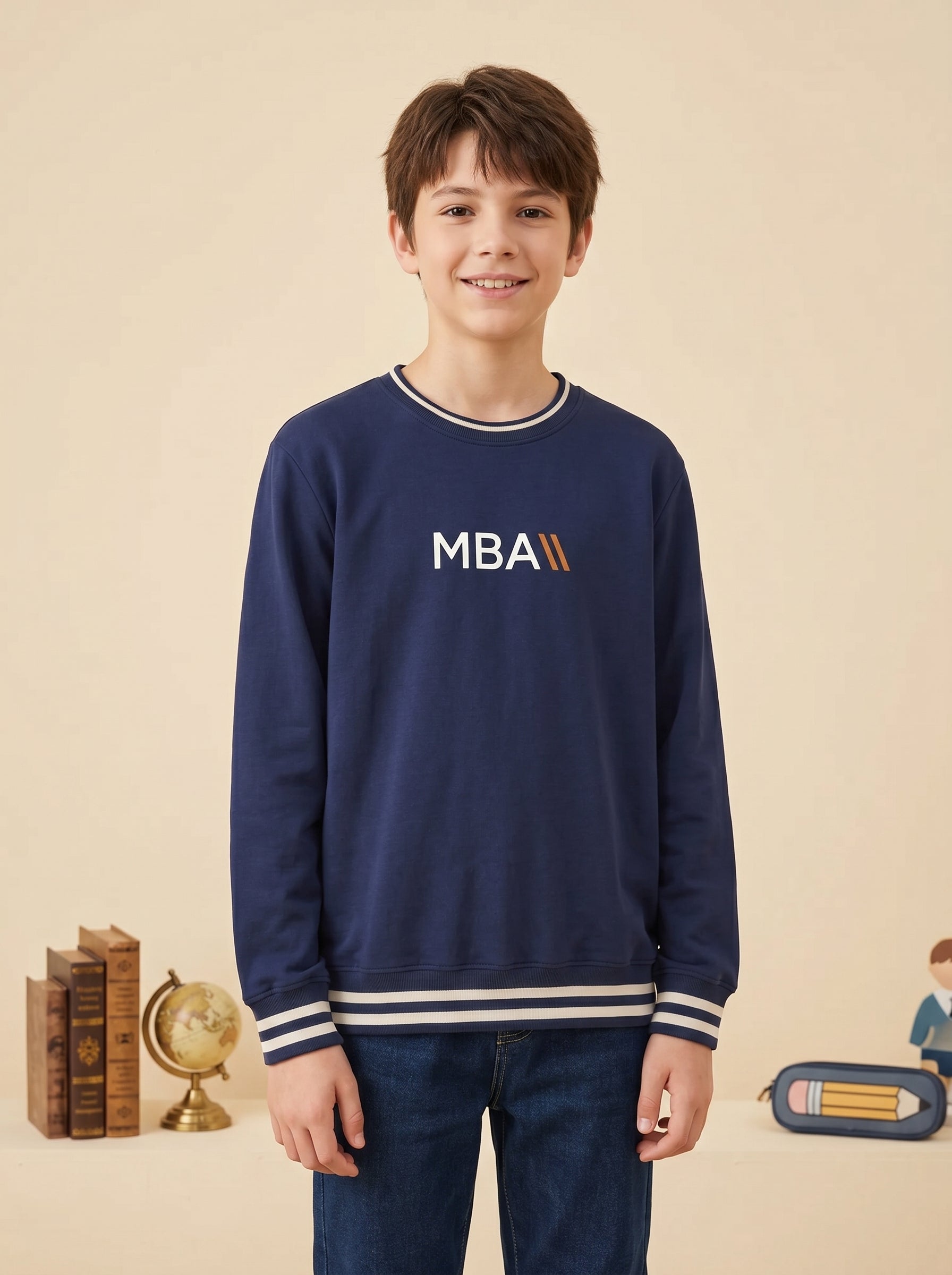 MBA Logo Baskılı Sweatshirt