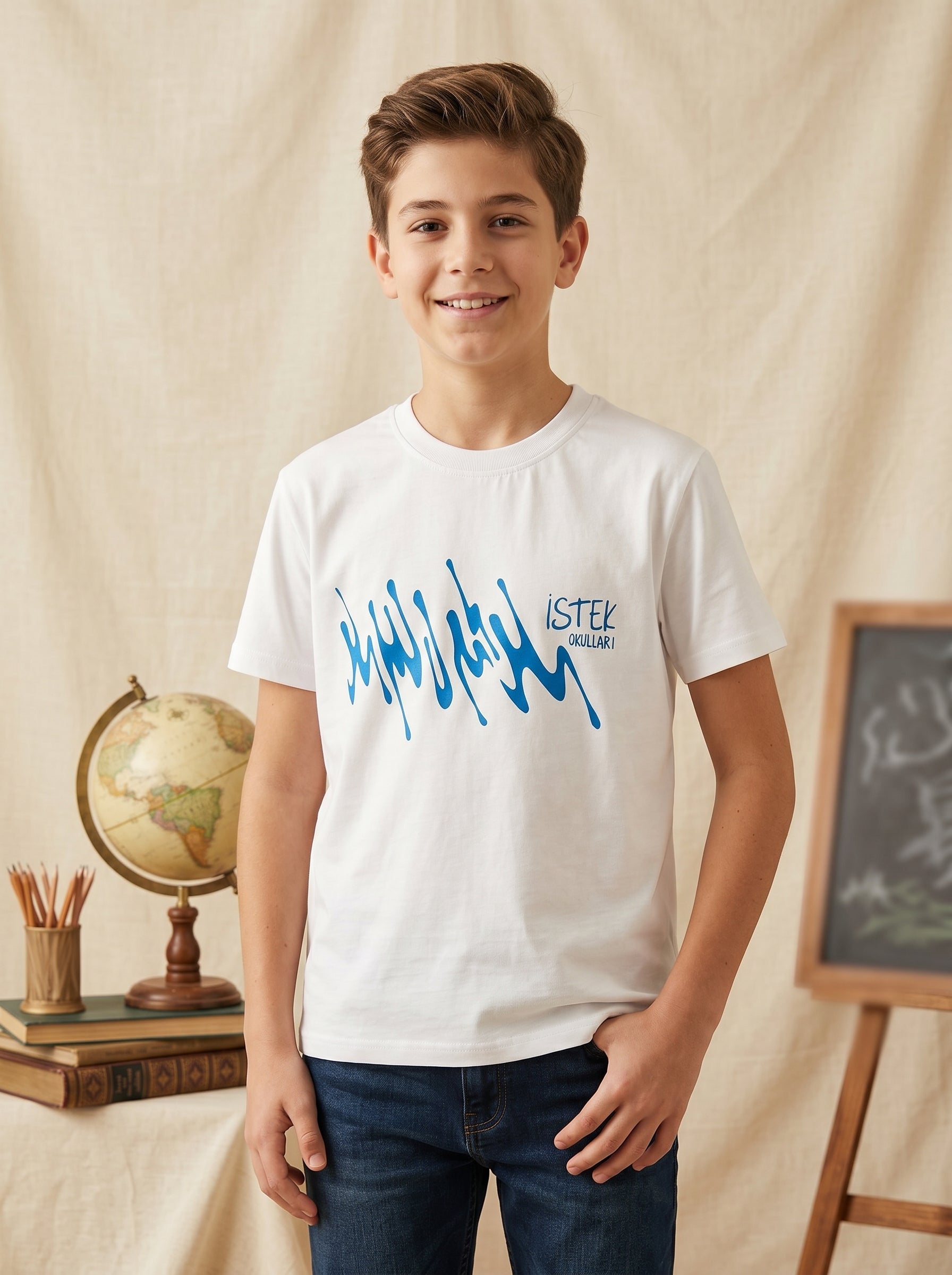 İstek Okulları Logo Baskılı Desenli T-Shirt