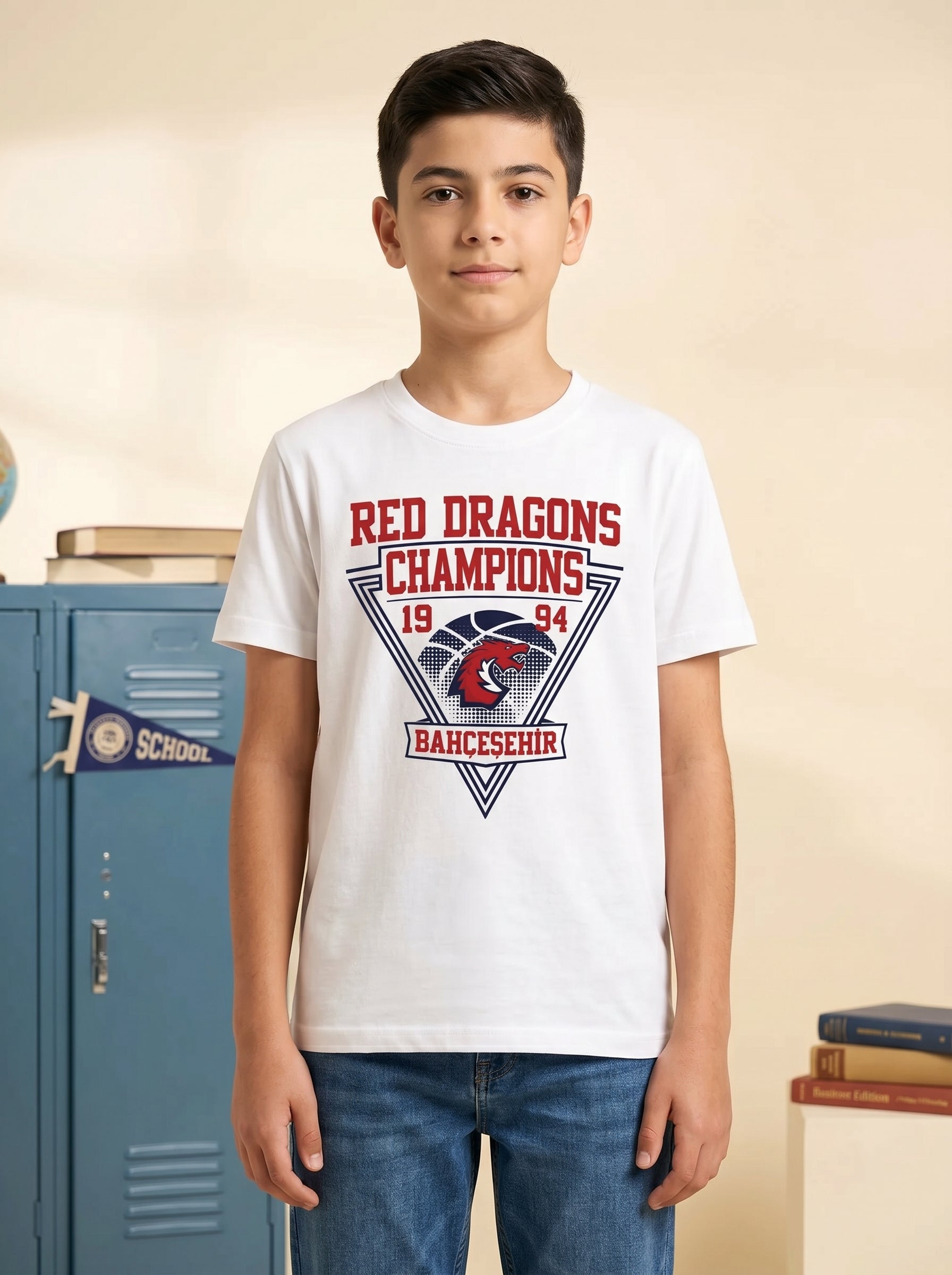 Bahçeşehir Red Dragons Beyaz T-Shirt