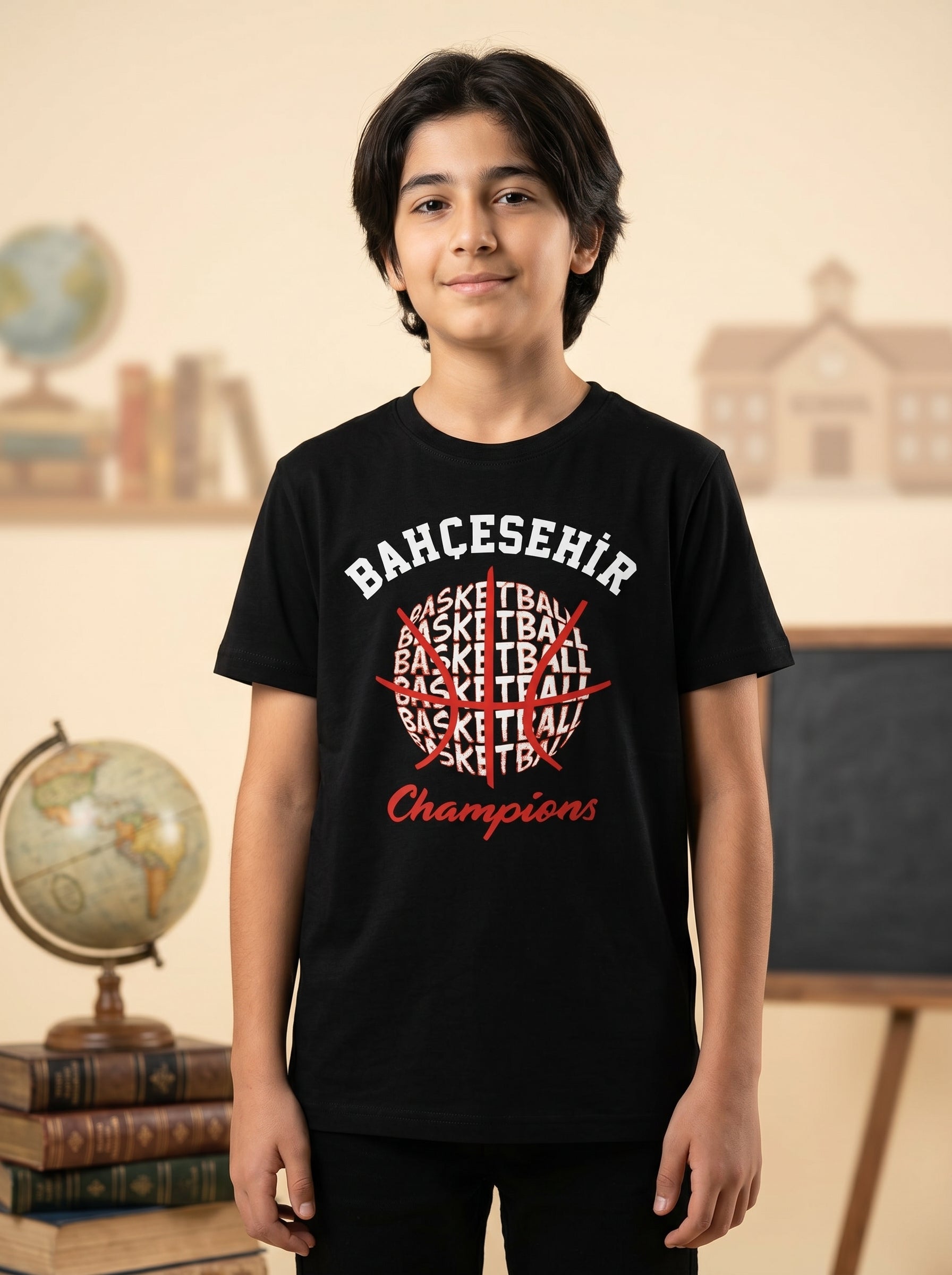 BK Basketball Champion Siyah T-Shirt