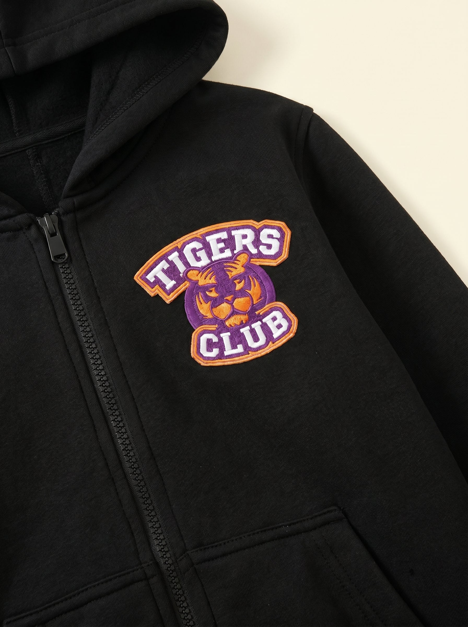 Tigers Club Logolu Kapüşonlu Kolej Ceketi