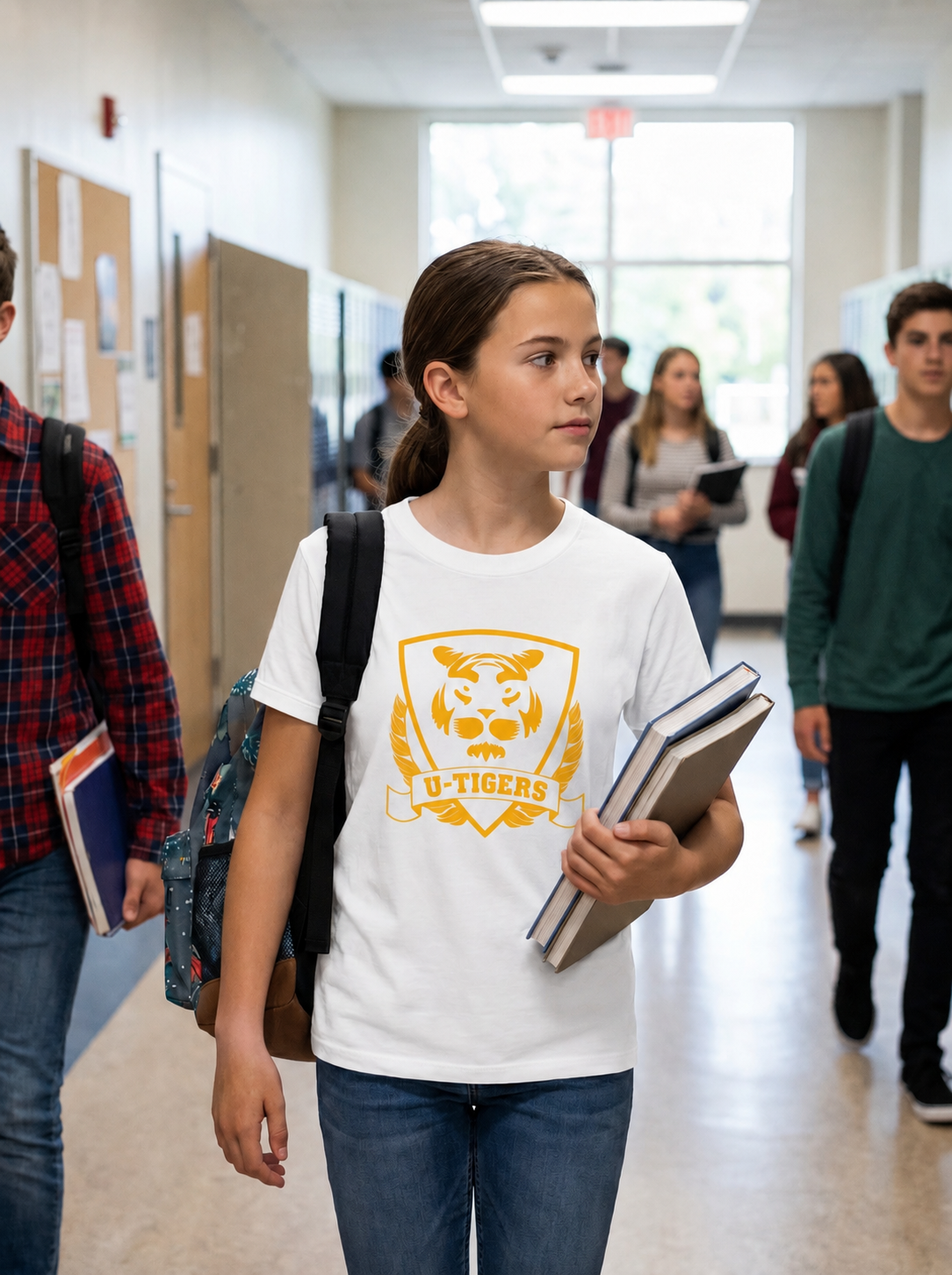 U-Tigers Logo Baskılı T-Shirt
