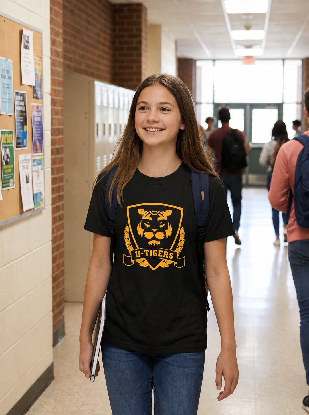 U-Tigers Logo Baskılı T-Shirt