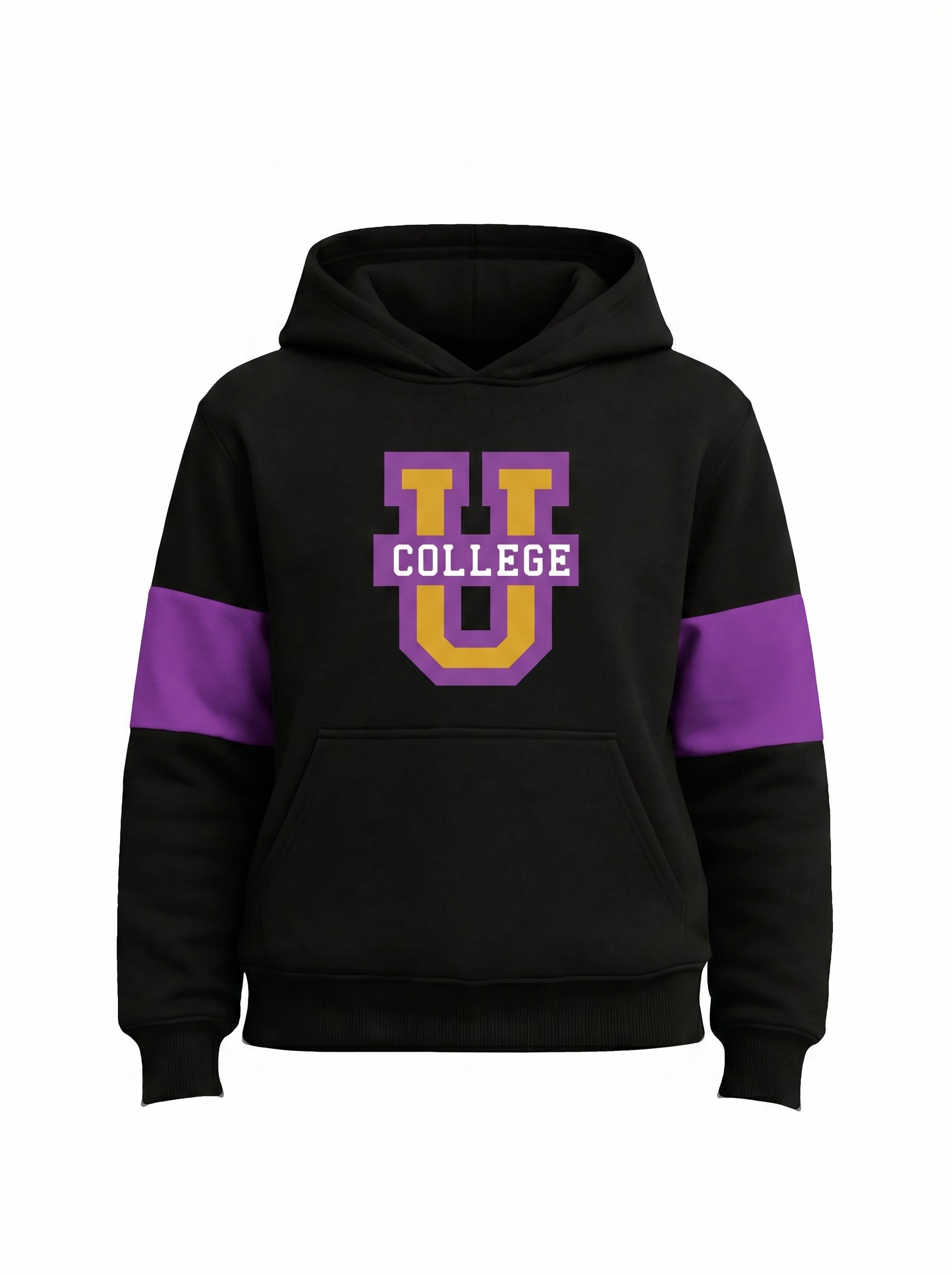 U-College Baskılı Kapüşonlu Sweatshirt